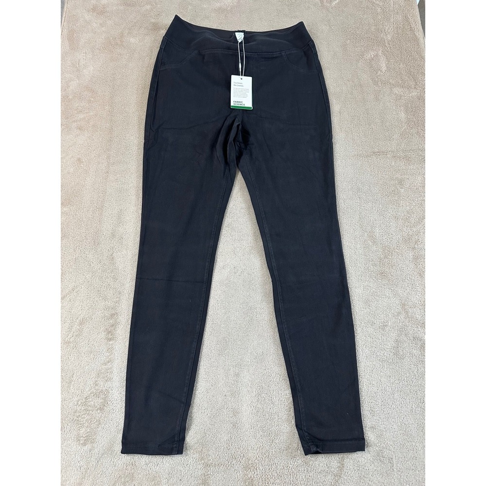 Halara Flex Denim Leggings Womens M Black High Waisted 7/8 Skinny Jeggings NEW - Picture 1 of 13